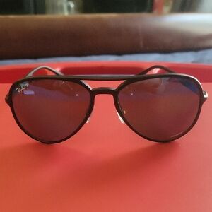 Ray-Ban Black and Blue Aviator Sunglasses